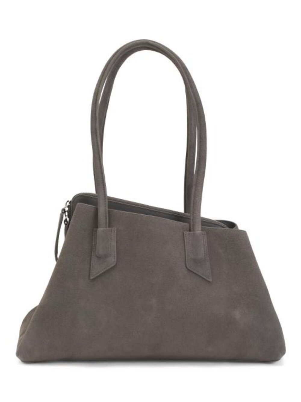VIOLA CASTELLANI Made In Italy Nubuck Leather Large Asymmetrical Compartment Tot